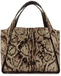 Stella McCartney - Logo Leopard-Jacquard Canvas Tote Bag - Lyst