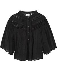 Isabel Marant - Safi Broderie-anglaise Cotton Blouse - Lyst