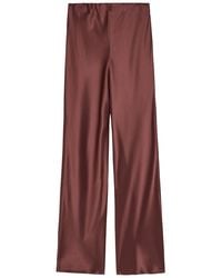 Shona Joy - Savanna Straight-Leg Satin Trousers - Lyst