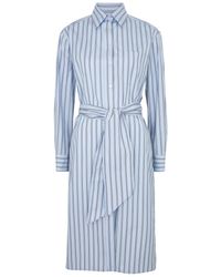 Weekend by Maxmara - Edipo Striped Cotton Midi Shirt Dress - Lyst