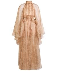Zimmermann - Memento Python-Print Silk-Organza Maxi Dress - Lyst