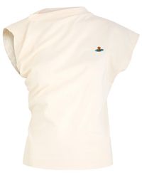 Vivienne Westwood - Hebo Asymmetric Cotton T-Shirt - Lyst
