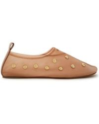 Chloé - Rita Stud-Embellished Mesh Ballet Flats - Lyst