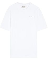Forét - Embroidered Cotton T-Shirt - Lyst