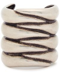 KHAITE - Cyclone Antique Sculpted Palladium-Plated Cuff - Lyst