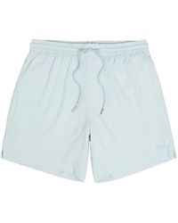 BOSS - Stretch-Seersucker Swim Shorts - Lyst