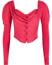 Vivienne Westwood - Bea Draped Wool-Blend Corset Cardigan - Lyst