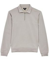 PAIGE - Davion Half-Zip Cotton Sweatshirt - Lyst