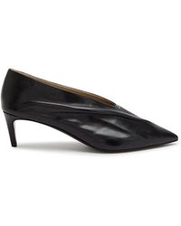KHAITE - Miriam 50 Draped Leather Pumps - Lyst