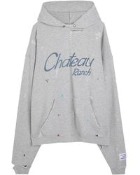 GALLERY DEPT. 90s Recycle Hooded Cotton Sweatshirt in Gray