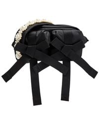 Simone Rocha - Bow Faux Pearl-Embellished Nylon Cross-Body Bag - Lyst