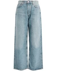 Agolde - Low Slung Baggy Distressed Wide-Leg Jeans - Lyst