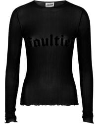 Jean Paul Gaultier - The Gaultier Logo Tulle Top - Lyst