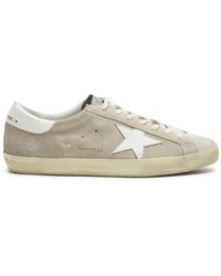 Golden Goose - Super-star Distressed Suede Sneakers - Lyst