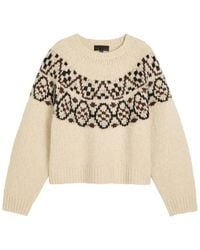 Nili Lotan - Chrissy Patterned Cashmere And Silk-Blend Jumper - Lyst
