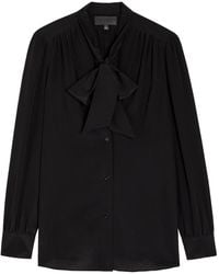 Nili Lotan - Colt Tie-Neck Silk Blouse - Lyst