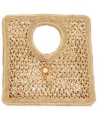Jacquemus - Le Petit Carre Spiaggia Raffia Tote Bag - Lyst