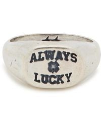 Twojeys - Always Lucky Sterling-Plated Signet Ring - Lyst