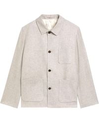 Lardini - Wool And Cashmere-Blend Designer Overshirt Uk38 - Lyst