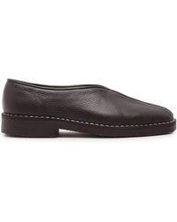 Lemaire - Piped Grained Leather Slippers - Lyst
