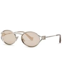 Miu Miu - Oval-Frame Sunglasses - Lyst