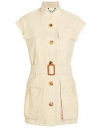 Dries Van Noten - Ventura Striped Belted Cotton Jacket - Lyst