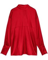 ARMARIUM - Elide Scarf-Effect Stretch-Silk Blouse - Lyst
