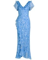 RIXO London - Meadow Devoré Silk-Blend Maxi Dress - Lyst