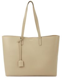 Saint Laurent - East West Almond Grained Leather Tote, Tote Bag - Lyst