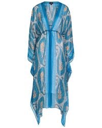 Etro - Paisley-Print Chiffon Maxi Kimono Dress - Lyst