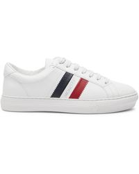 Moncler - New Monaco Leather Sneakers - Lyst