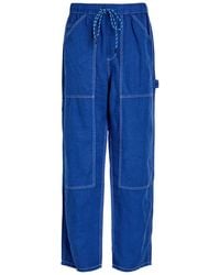 Rag & Bone - Atlas Panelled Relaxed Straight-Leg Linen Trousers - Lyst