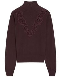 Zimmermann - Valiant Lace-Trim Wool Top - Lyst