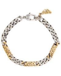 Alexander McQueen - Seal Two-tone Chain Bracelet - Lyst