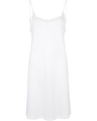 Hanro - Michelle Lace-Trimmed Cotton Slip Dress - Lyst