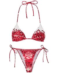 Jean Paul Gaultier - Diablo Printed Triangle Bikini - Lyst