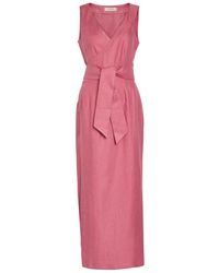 Giuliva Heritage - Lyra Linen Maxi Wrap Dress - Lyst