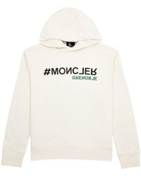 3 MONCLER GRENOBLE - Logo Hooded Cotton Sweatshirt - Lyst