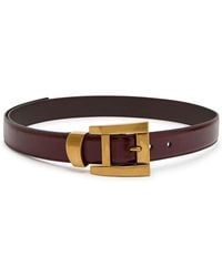 Versace - Glossed Leather Belt - Lyst