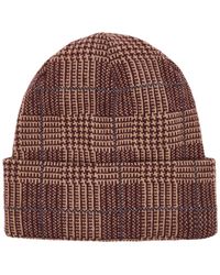 Inverni - Checked Wool And Cashmere-blend Beanie - Lyst