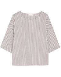 Suzie Kondi - Saria Striped Cotton-Poplin Top - Lyst