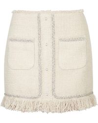 GIUSEPPE DI MORABITO - Crystal-embellished Bouclé-tweed Mini Skirt - Lyst