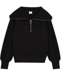 Varley - Vine Ribbed Stretch-Cotton Half-Zip Sweatshirt - Lyst