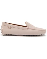 Tod's - Gommino Grained Leather Loafers - Lyst