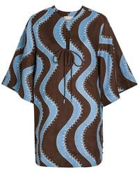 ALÉMAIS - Frankie Printed Linen Mini Dress - Lyst