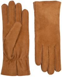Agnelle - Denise Shearling-Lined Suede Gloves - Lyst