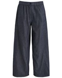 Eileen Fisher - Wide-Leg Chambray Trousers - Lyst