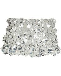 Rabanne - Sequin-Embellished Linked Metal Mini Skirt - Lyst