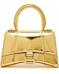 Balenciaga - Hourglass Xs Metallic Leather Top Handle Bag - Lyst