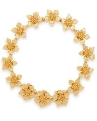 Kenneth Jay Lane - Dogwood Flower 22Kt-Plated Necklace - Lyst